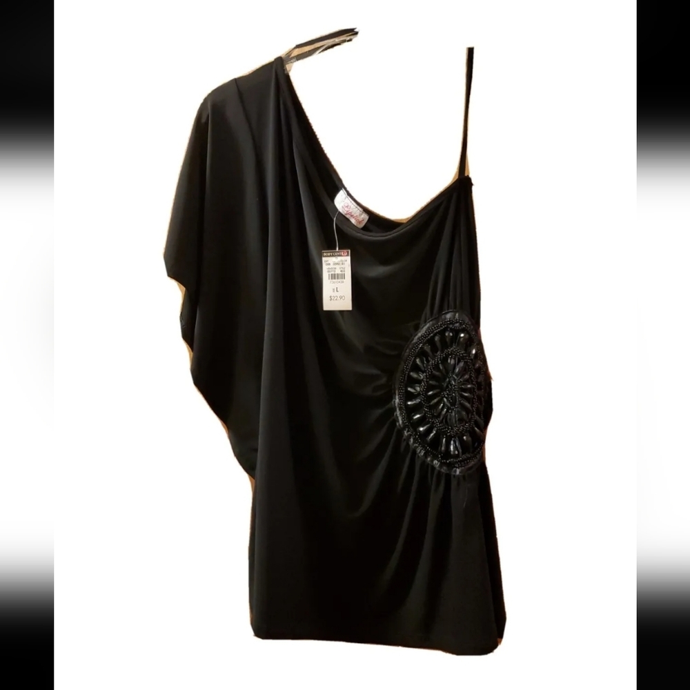 Body Central Lipstick One Shoulder Stretch Top Pullover